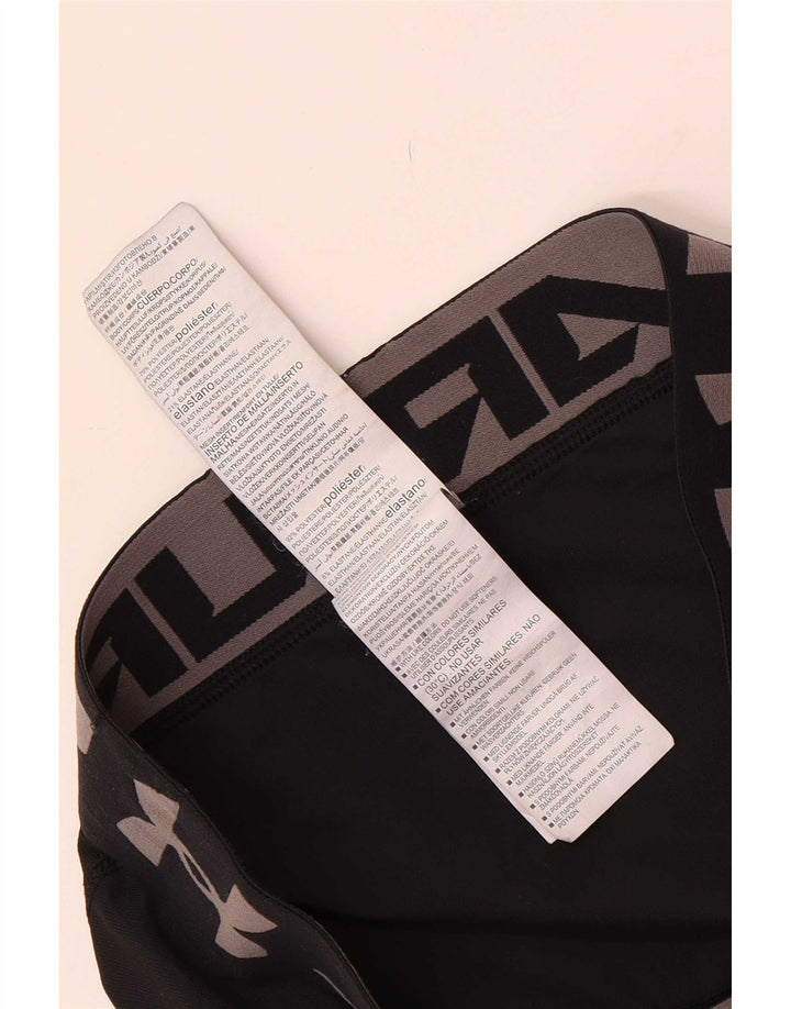Grafičke tajice Under Armour za dječake 9-10 godina srednje crne poliesterske