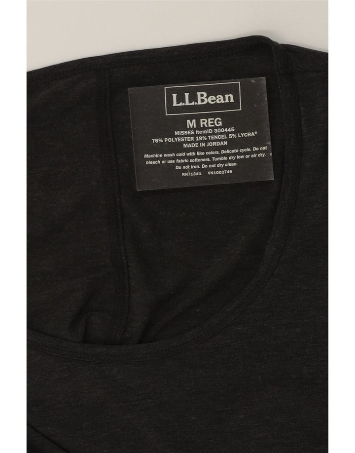 L.L.BEAN Womens T-Shirt Top UK 14 Medium Grey Polyester Vintage L.L.Bean and Second-Hand L.L.Bean from Messina Hembry 