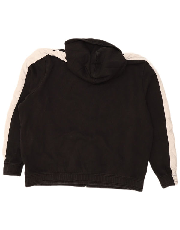 PUMA muški pulover s kapuljačom na patentni zatvarač 2XL crni pamuk u blokovima boja