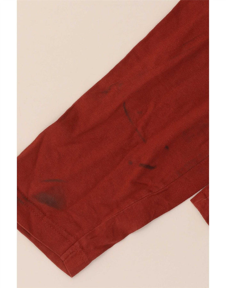 Calvin Klein Jeans muška majica dugih rukava srednje crvene pamučne boje