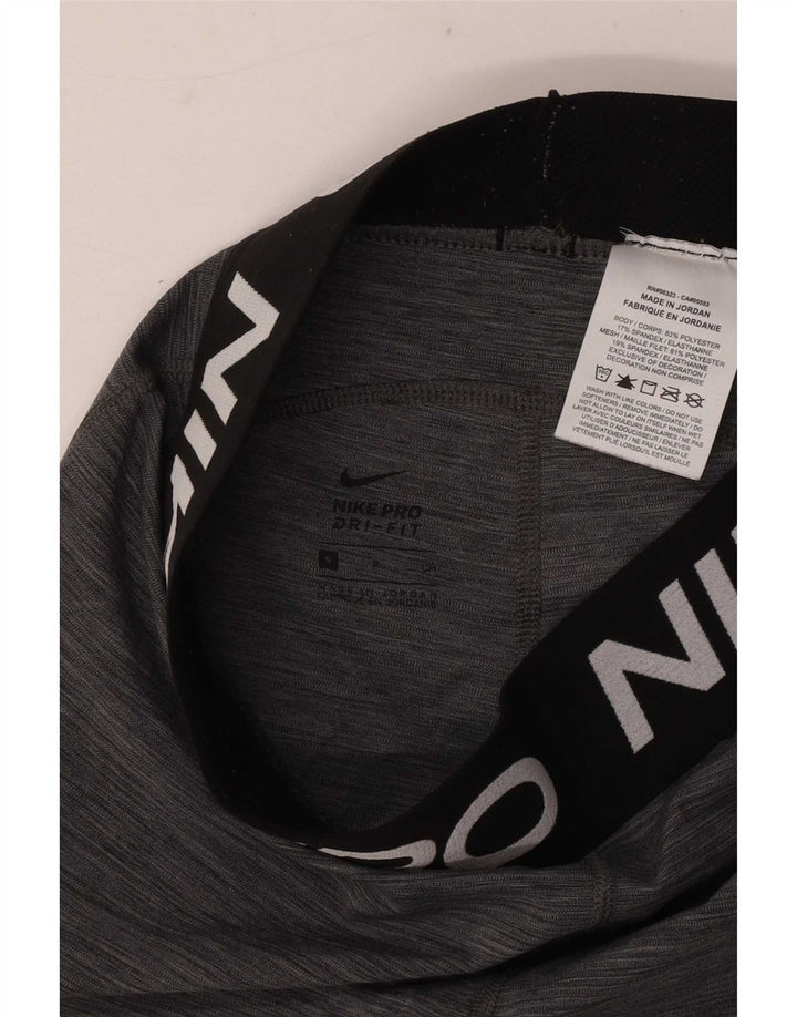 Nike ženske Graphic Capri tajice UK 8 male sive poliesterske blokove