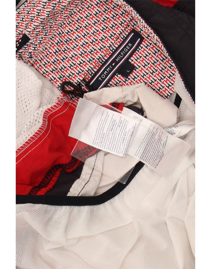 TOMMY HILFIGER Muške kratke hlače za kupanje s grafičkim motivima, velike bijele boje