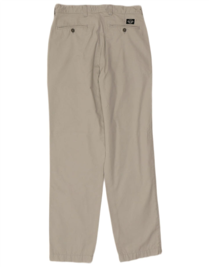 Dockers muške kaki ravne chino hlače W32 L34 sive