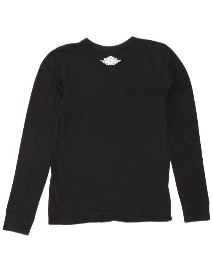 Jordan muška majica dugih rukava s grafikama, mala, crna pamučna