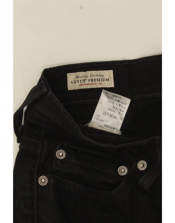 LEVI'S muške skraćene ravne traperice W30 L24 crne