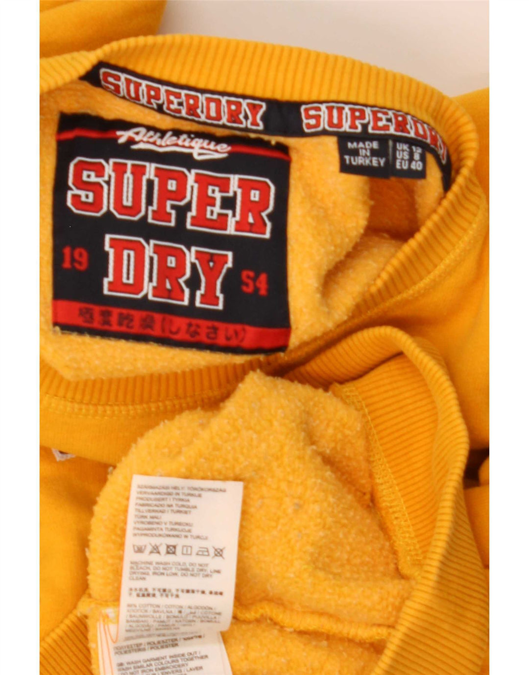 Superdry Ženska prekomjerna trenirka s grafičkim motivima UK 12 srednje žuta