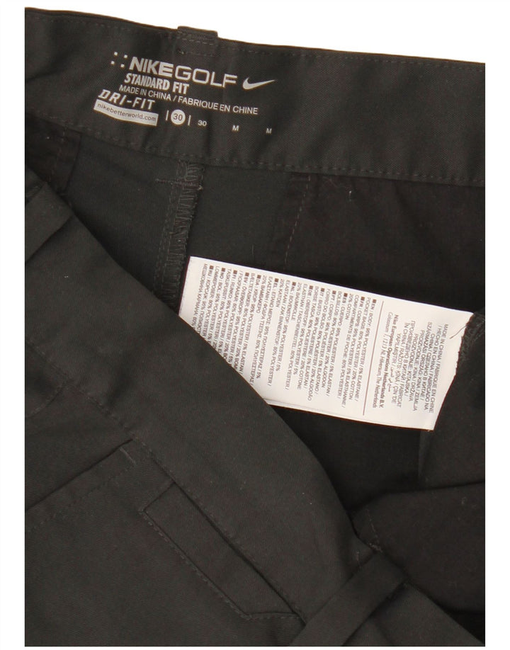 Nike muške Dri Fit standardne sportske kratke hlače W30 srednje crne boje od poliestera