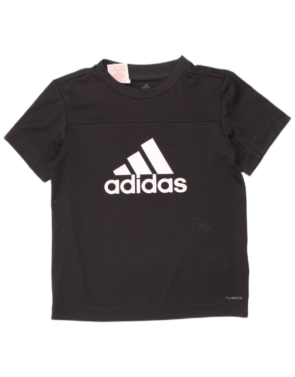 Adidas Boys Climacool majica kratkih rukava s grafičkim motivima 5-6 godina 2XS crni poliester