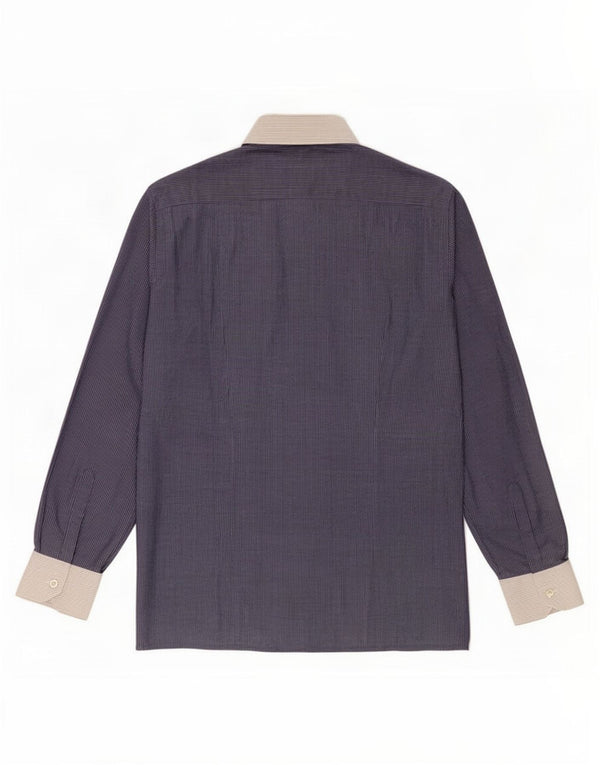 Linus Mens Shirt Size 40 15 3/4 Medium Blue Pinstripe