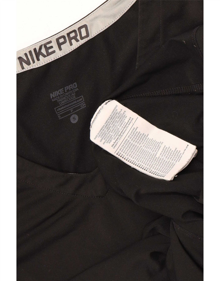 Nike Ženska Dri Fit Top majica dugih rukava UK 8 Mala crna poliester