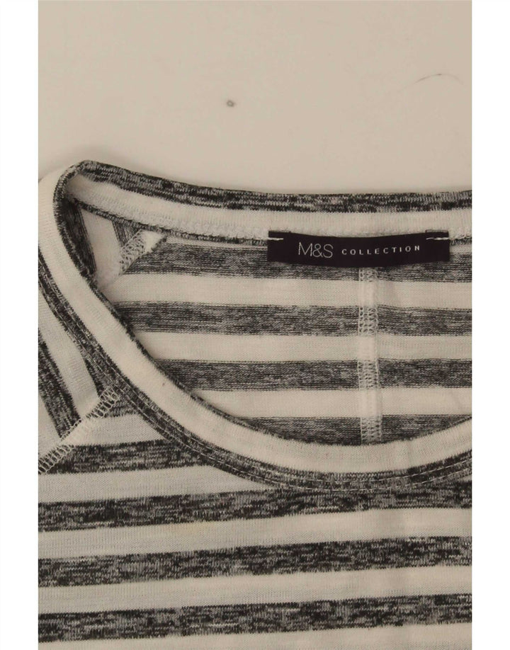 Marks & Spencer ženska majica s 3/4 rukavima UK 16 velike bijele pruge