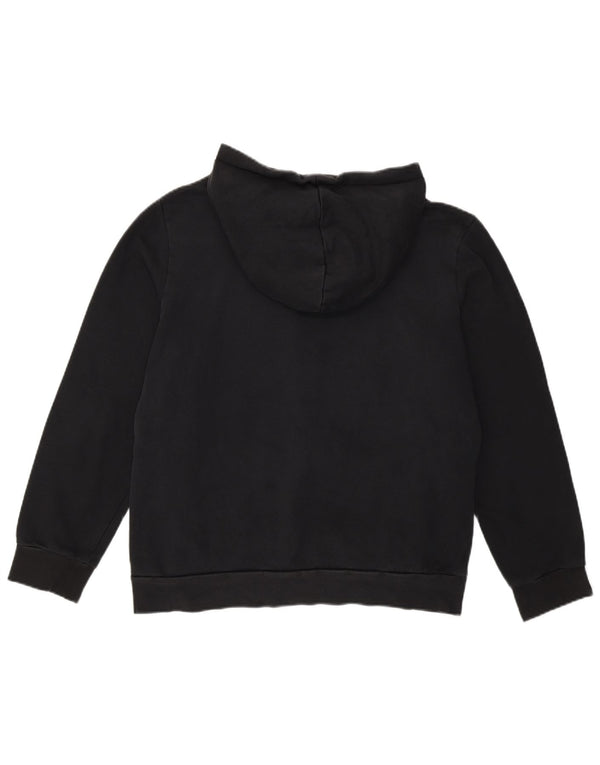 Adidas ženska majica s kapuljačom slobodnog kroja UK 14 Srednje crni pamuk