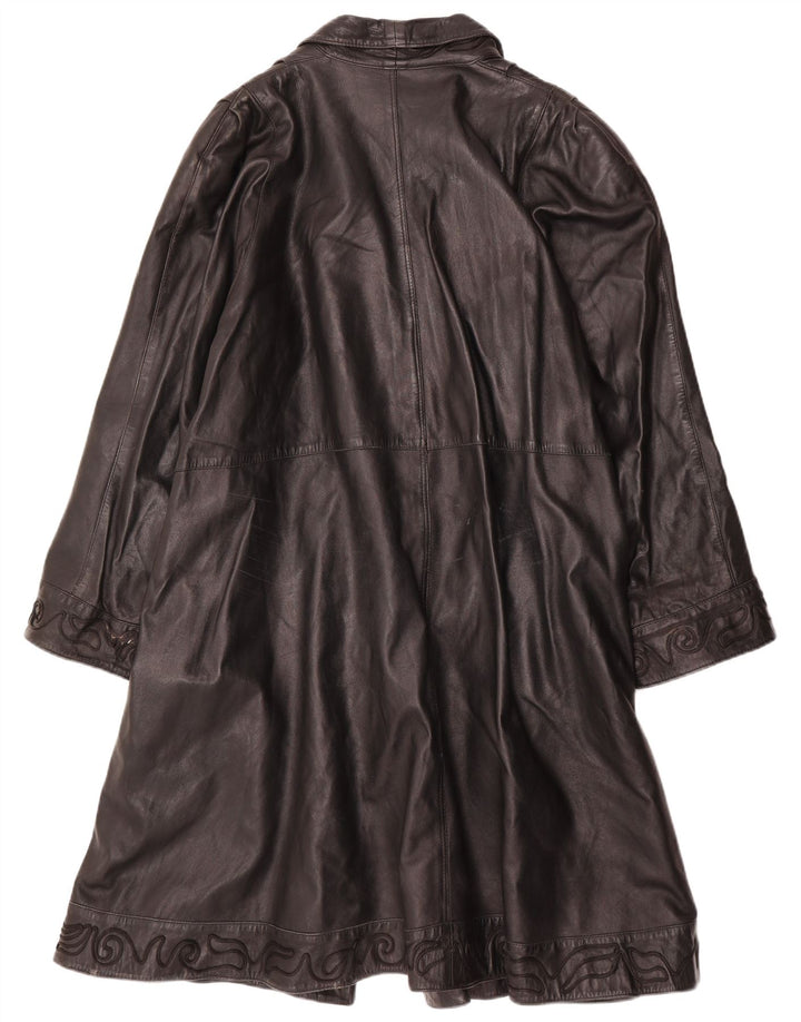 Vintage ženski kožni kaput IT 50 XL crni