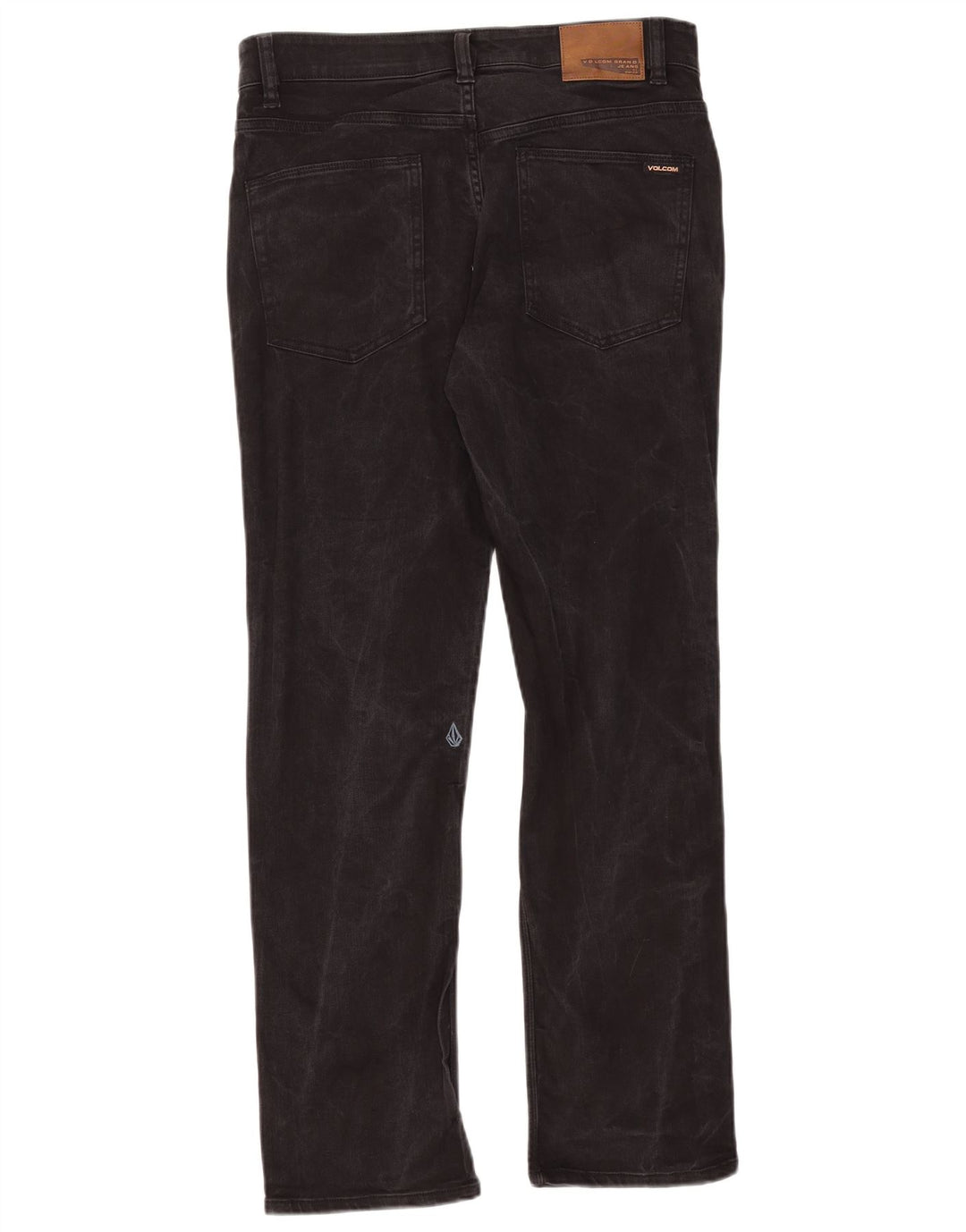 Volcom muške ravne traperice Solver W32 L30 crni pamuk