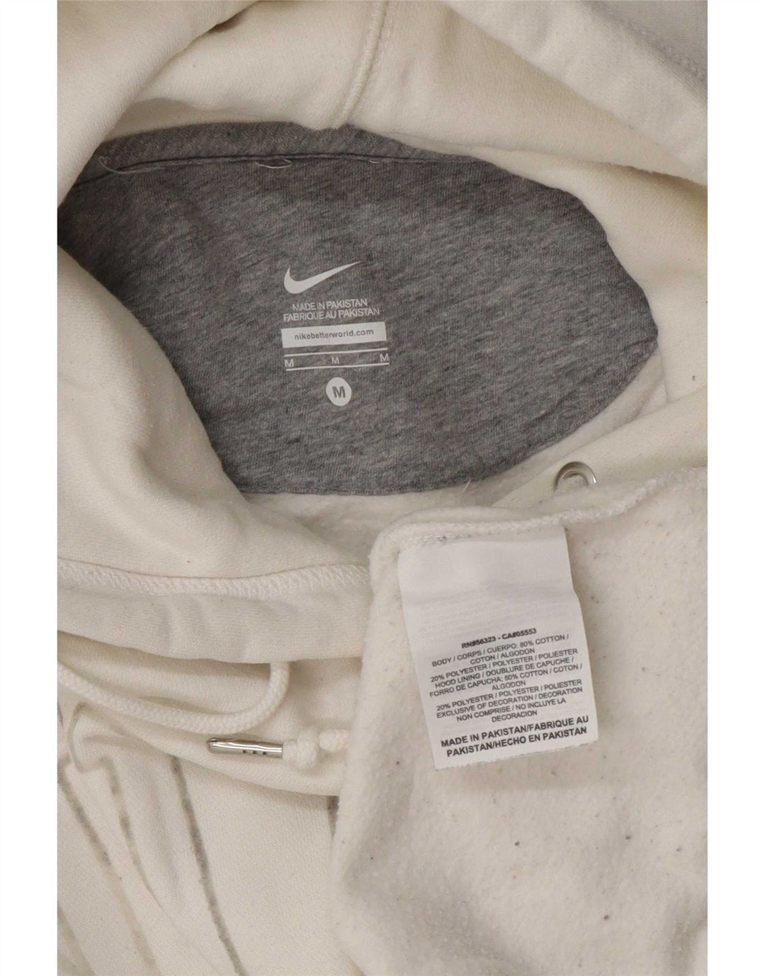 Nike muška majica s kapuljačom s kapuljačom, srednji bijeli pamuk