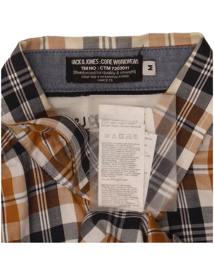 Jack & Jones muška flanelska košulja srednje smeđeg kariranog pamuka