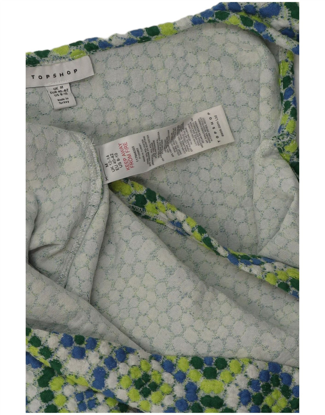 Topshop ženski sarafan UK 12 srednje raznobojni ikat poliester