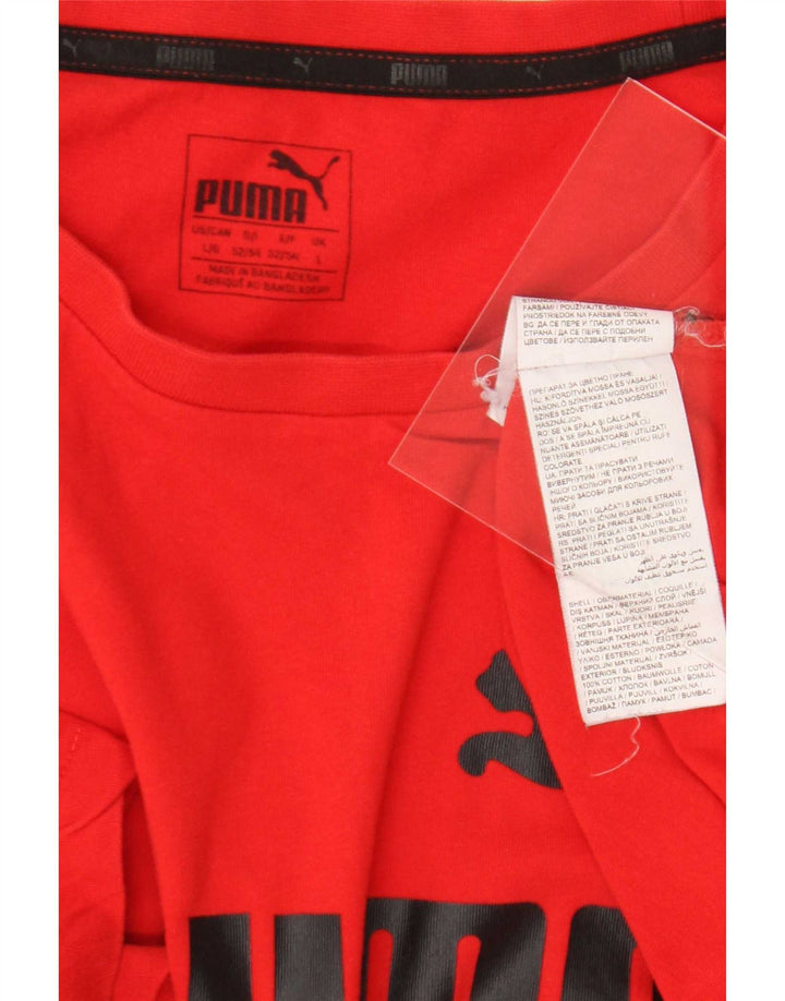 Puma muška majica s grafičkim motivima, veliki crveni pamuk