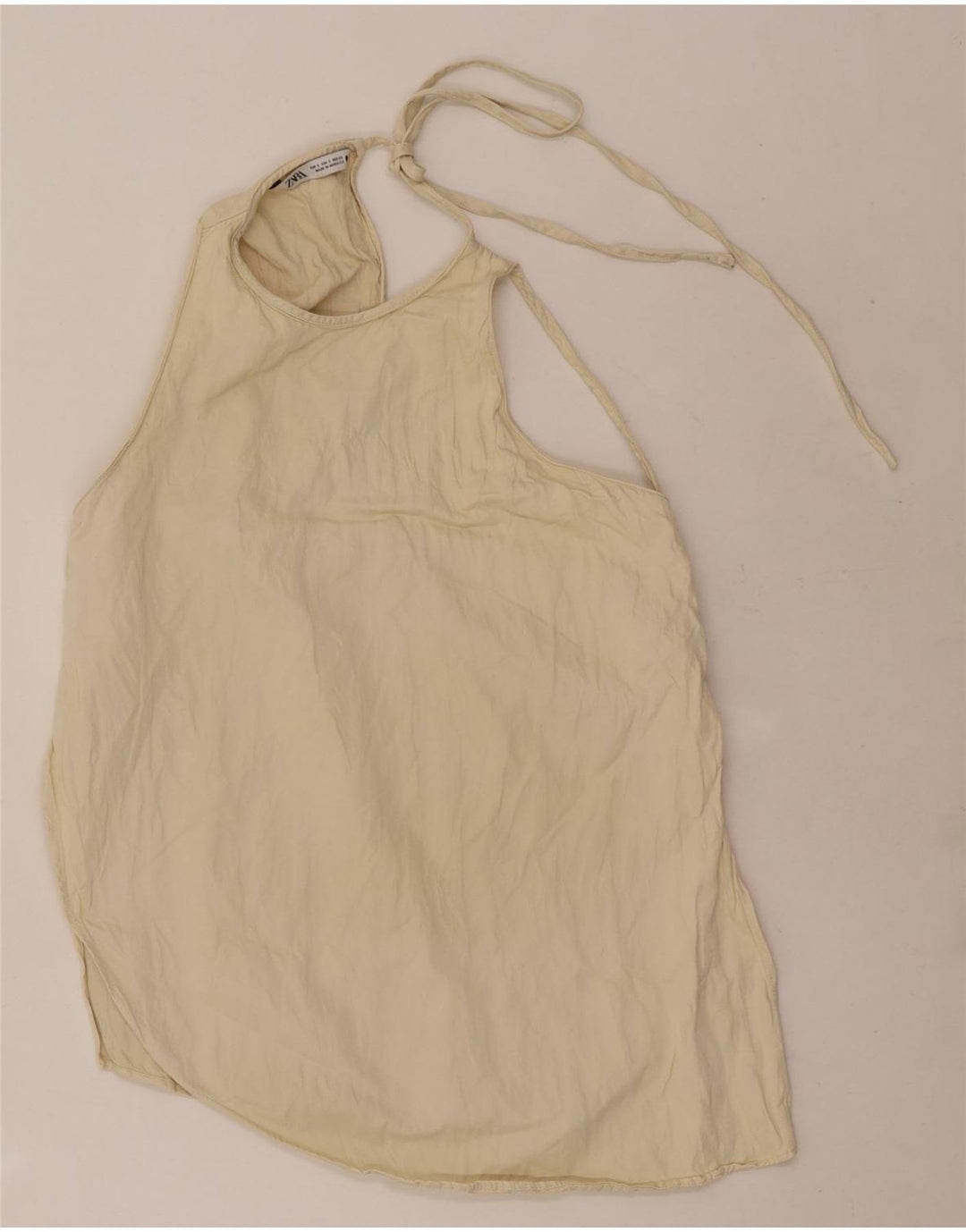 Zara ženska majica s halterima UK 10 Small off white viskoza