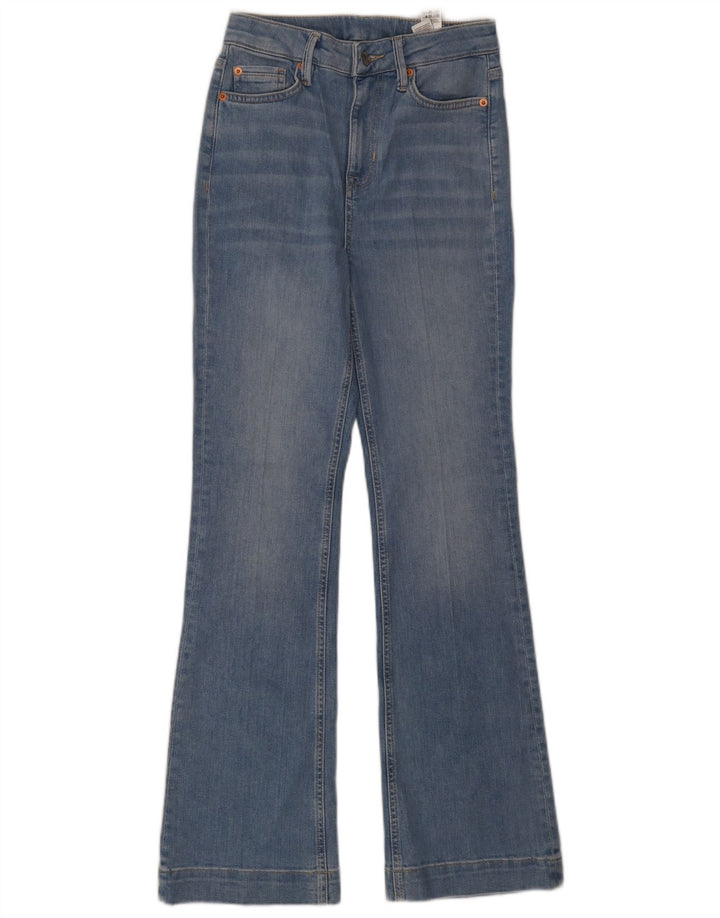 Marks & Spencer Ženske Regular Flared Jeans UK 8 Male W26 L31 Plavi pamuk