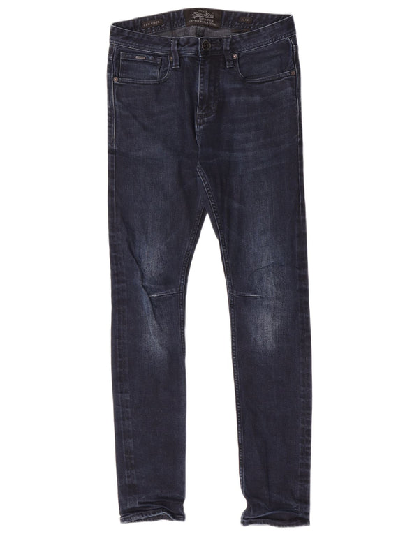 Superdry Mens Low Rider Slim Jeans W28 L32 Blue Cotton