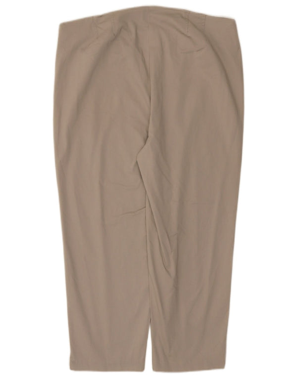Marks & Spencer Womens Straight Capri Trousers UK 14 Large W34 L22 Grey