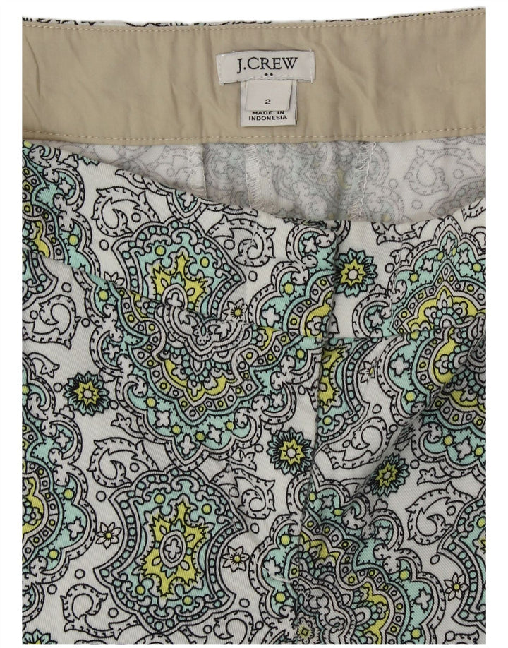 J. CREW Ženske chino kratke hlače US 2 XS W28 Raznobojni Paisley pamuk