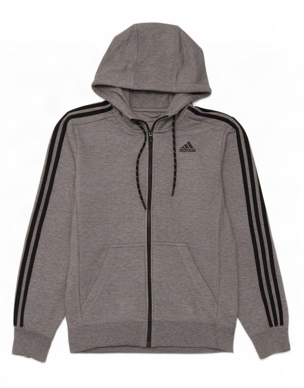 Adidas muški pulover s kapuljačom Climalite, mali sivi pjegavi poliester