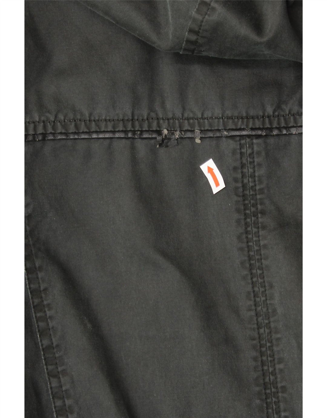 HUGO BOSS Womens Hooded Parka Jacket UK 12 Medium  Black Cotton