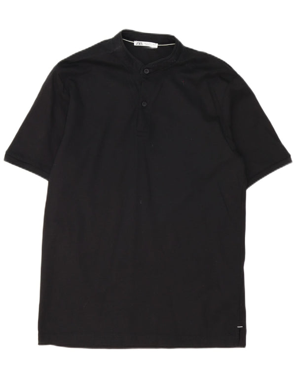 Zara muška polo majica mala crna pamučna