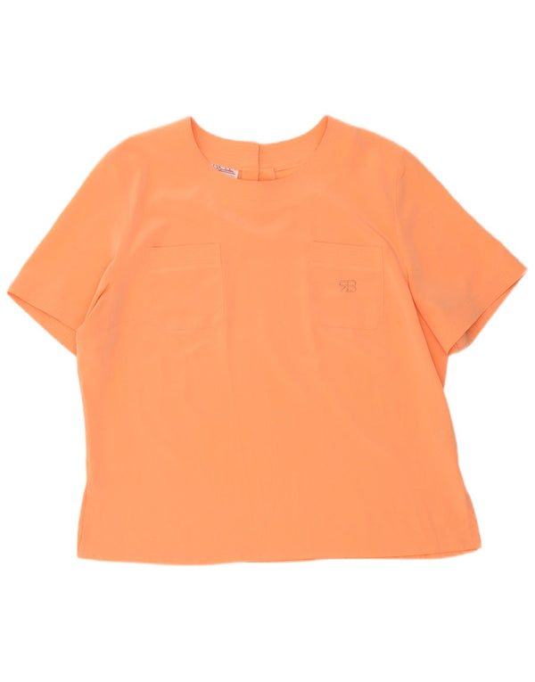 Renato Balestra Womens Blouse Top IT 50 XL Orange Polyester