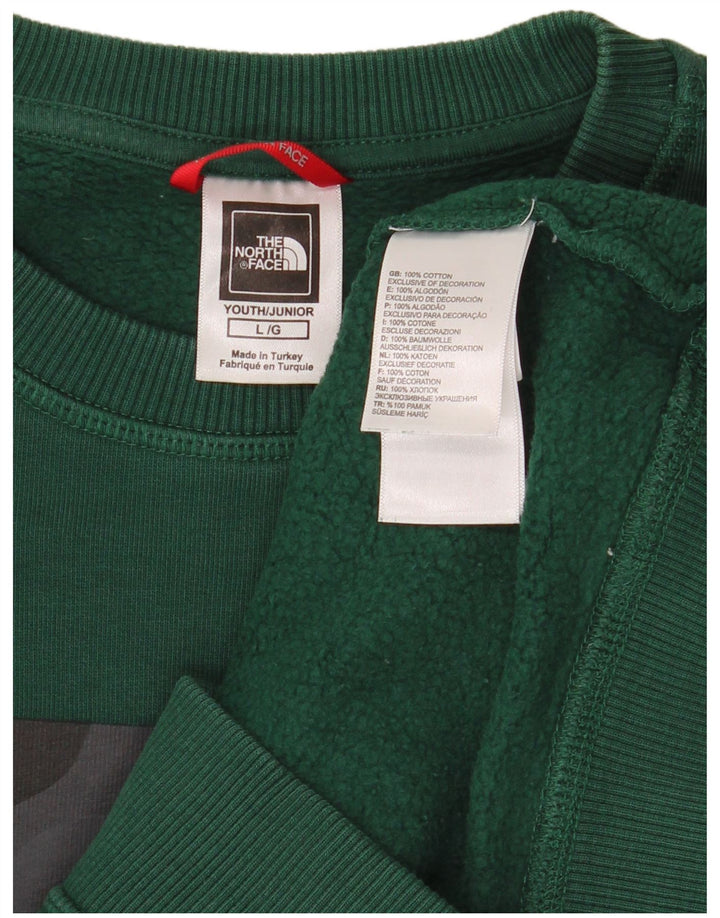 THE NORTH FACE Boys Graphic Sweatshirt Džemper 11-12 godina Veliki Zeleni