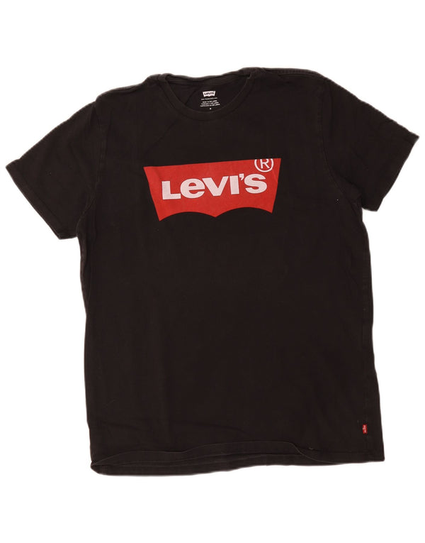 Levi's muška majica kratkih rukava srednje veličine, crni pamuk