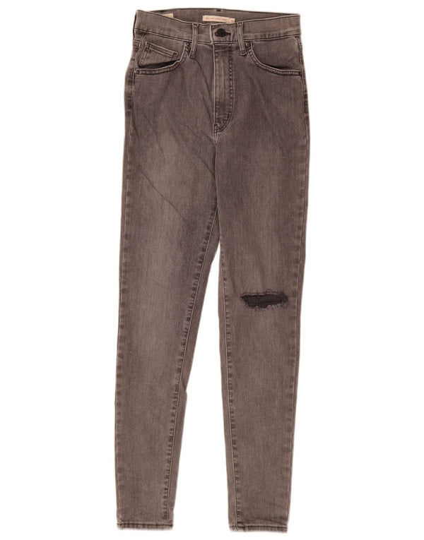 Levi's ženske Mile High Distressed super skinny traperice W28 L29 sive