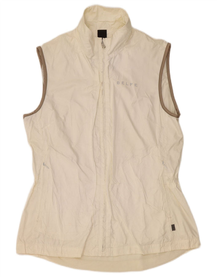 Belfe ženska gornja jakna bez rukava UK 14 veliki bijeli poliamid