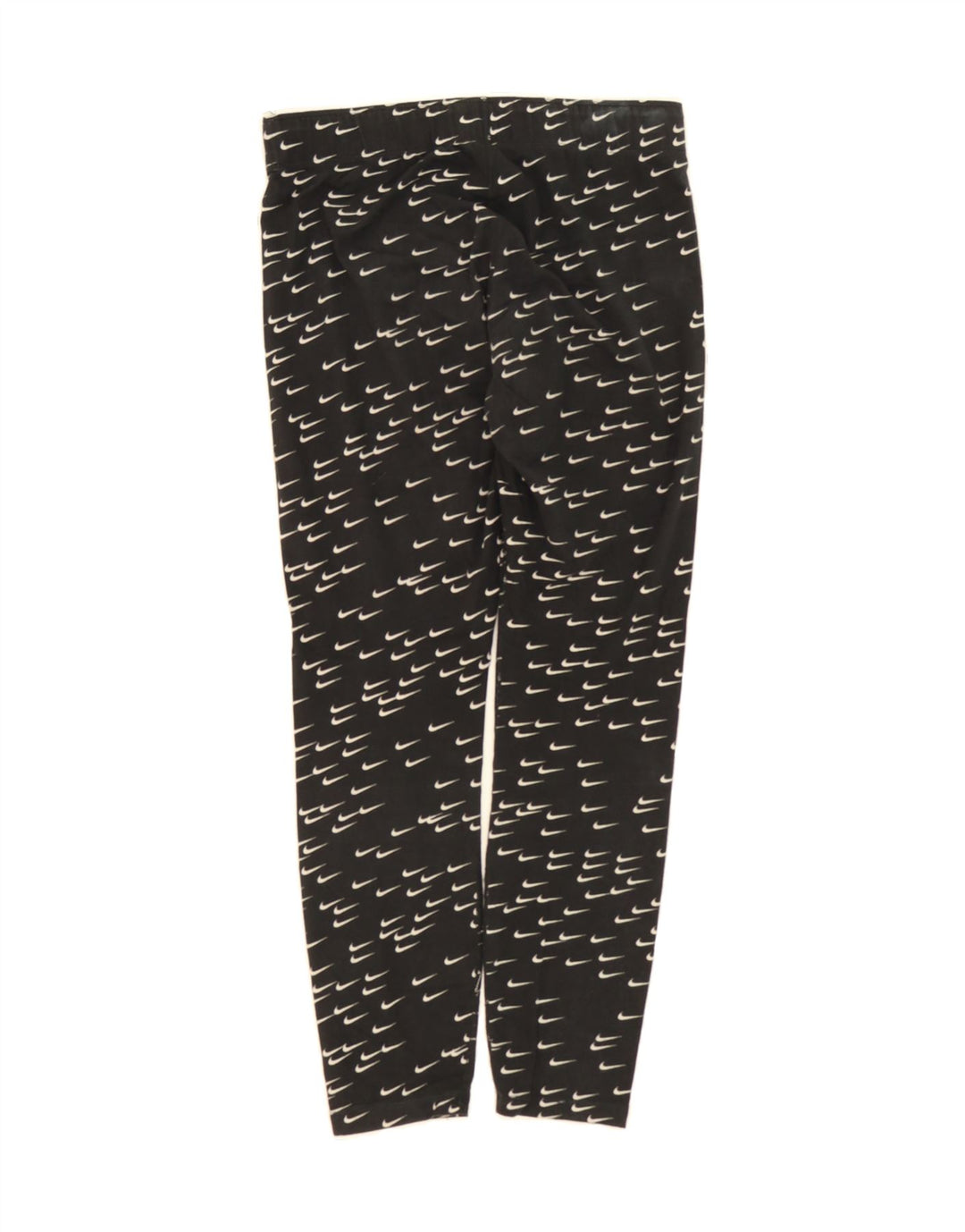 NIKE Womens Graphic Leggings UK 12 Medium Black Cotton Vintage Nike and Second-Hand Nike from Messina Hembry 