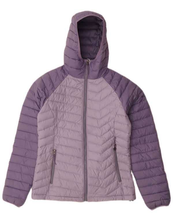 Columbia ženska podstavljena jakna s kapuljačom UK 10 Small Purple Colourblock
