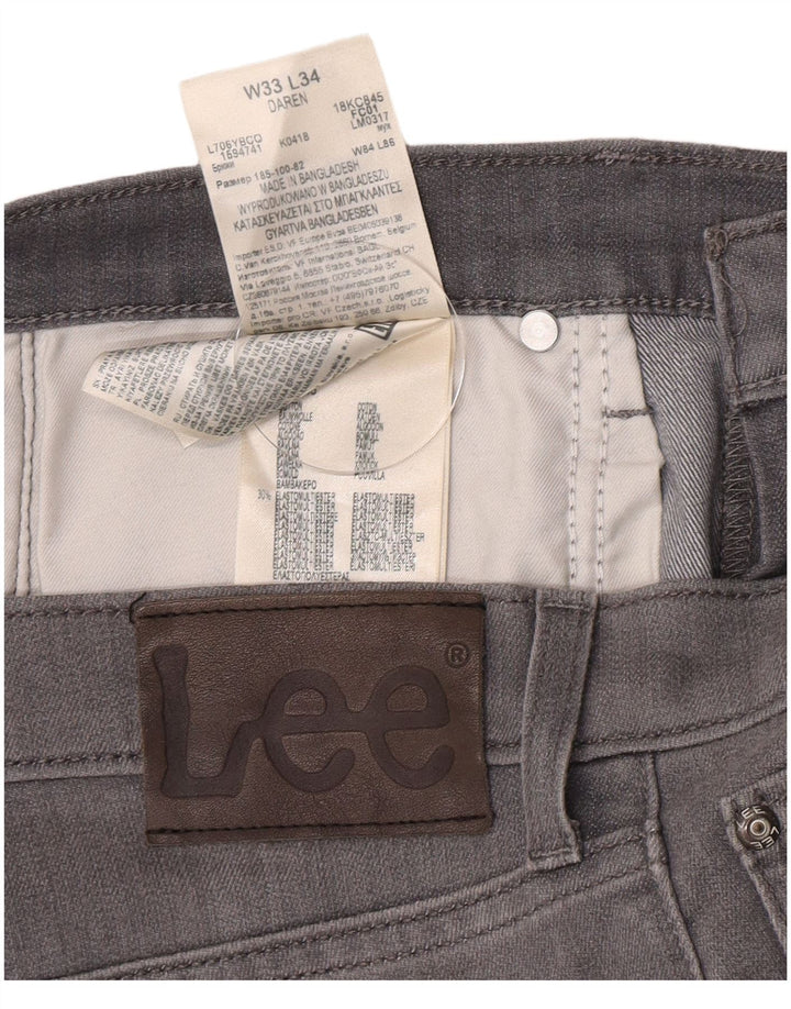 Lee Mens Daren Slim Jeans W33 L34 Sivi pamuk