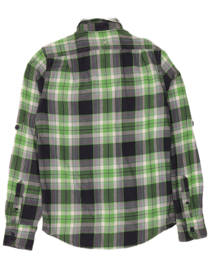 SUPERDRY muška flanelska košulja, mali zeleni karirani pamuk