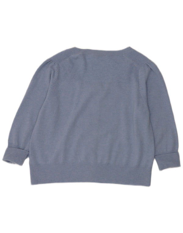 Marks & Spencer ženski kardigan pulover UK 22 3XL plavi kašmir