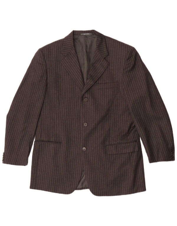 Cerruti 1881 muška jakna s 3 gumba IT 52 XL vunena siva prugasta