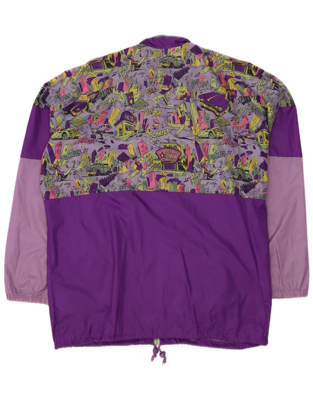 J JEANTEX muška kišna jakna širokog kroja UK 40 veliki ljubičasti blok