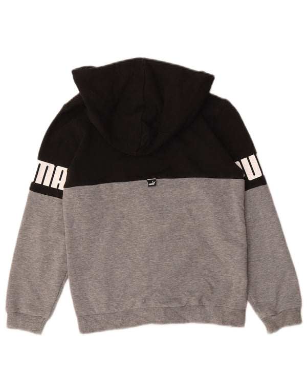 Puma Boys Graphic Zip pulover s kapuljačom 7-8 godina, crni pamuk u boji