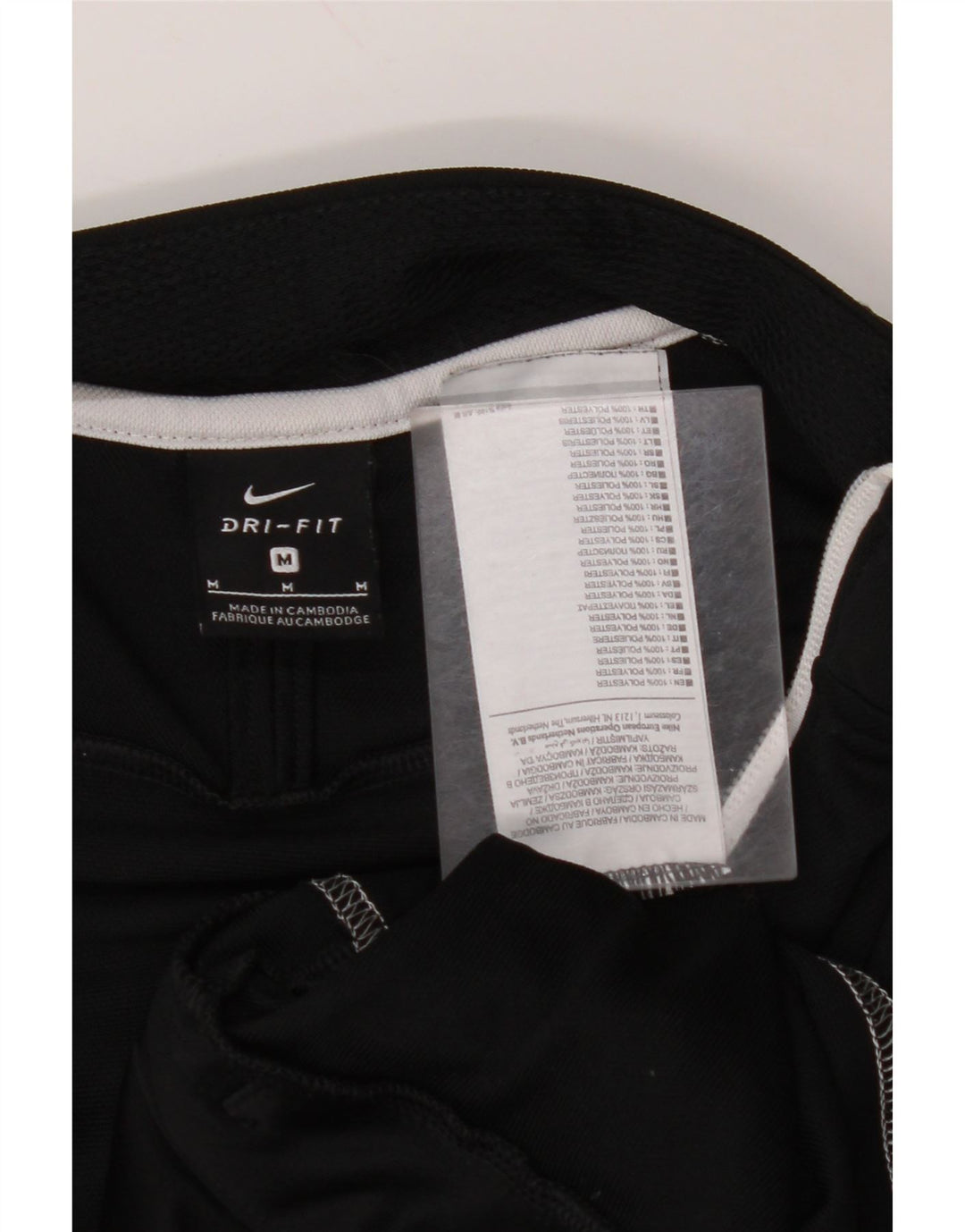 NIKE muška gornja jakna trenirke srednje crne boje od poliestera