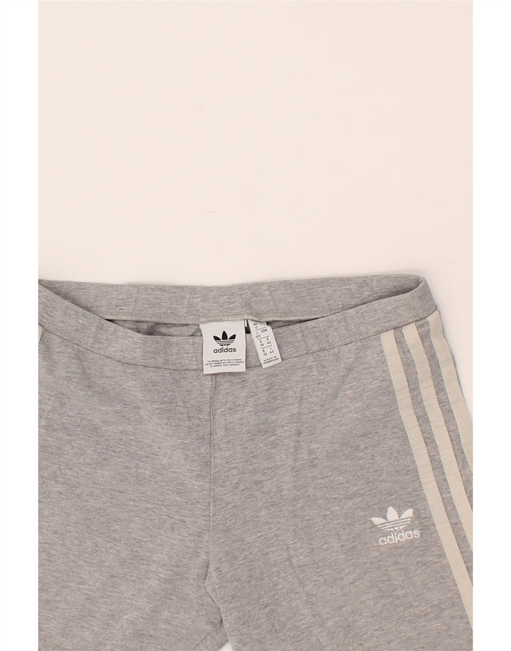 ADIDAS Womens Leggings UK 12 Medium  Grey Cotton Vintage Adidas and Second-Hand Adidas from Messina Hembry 