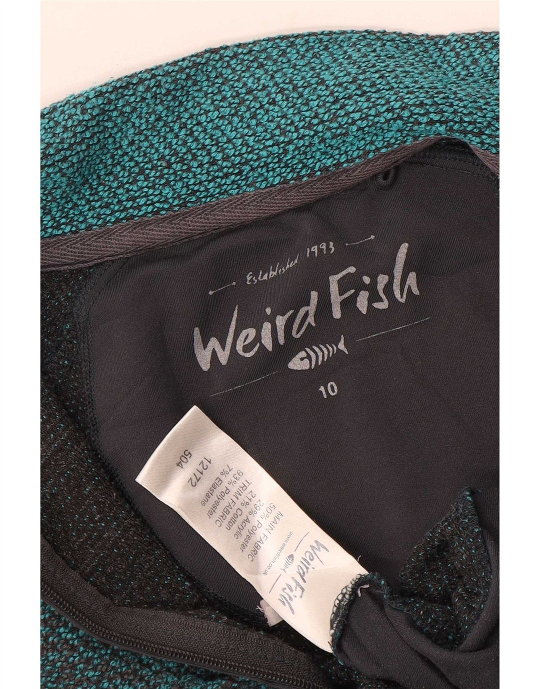 Weird Fish ženska gornja jakna trenirke UK 10 Small Blue Colourblock