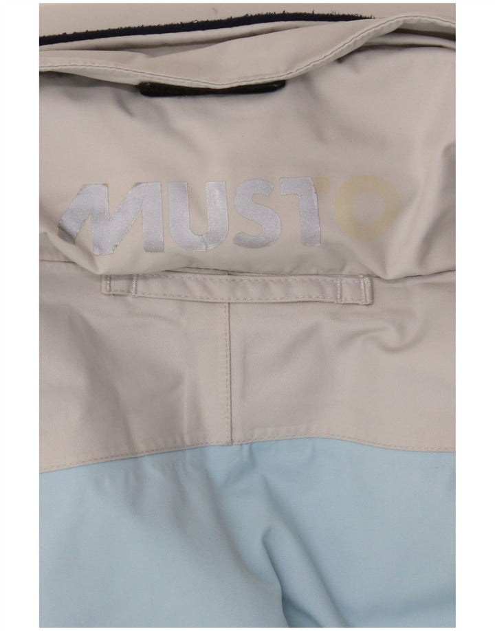 Musto velika ženska kišna jakna s kapuljačom UK 10 Small Blue Colourblock
