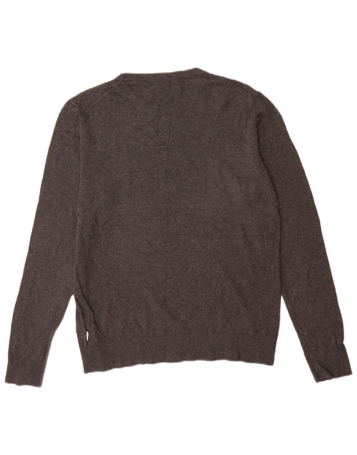 Jack & Jones muški džemper s okruglim izrezom, srednje sivi pamuk