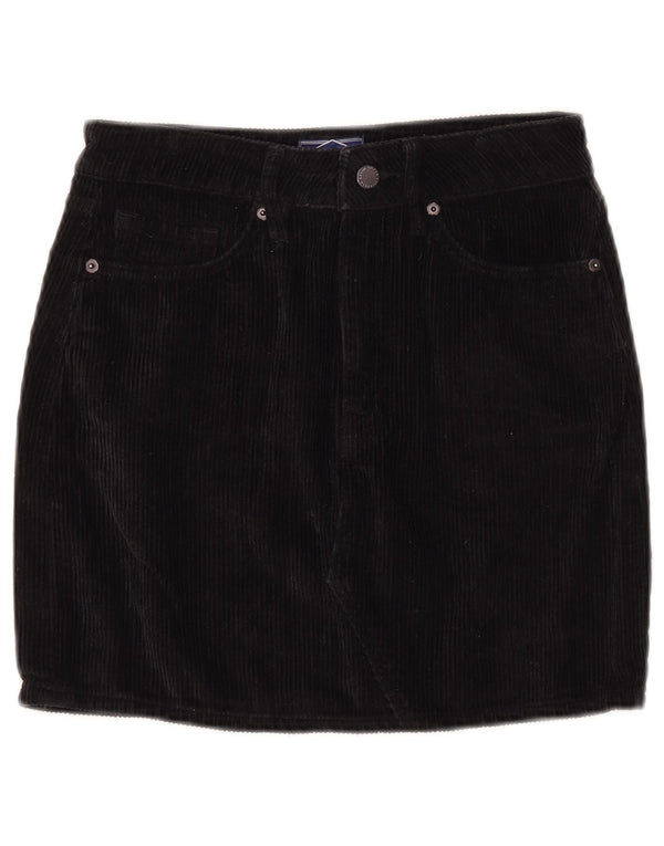Superdry ženska mini suknja od samta W26 mala crna pamuk