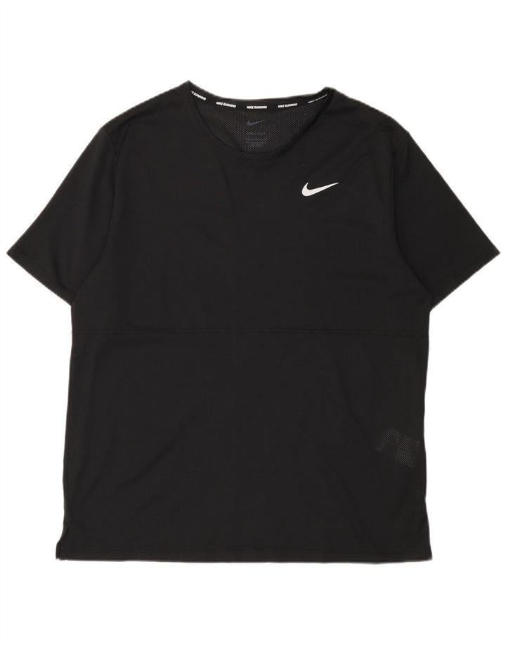 Nike Dri Fit majica kratkih rukava, veliki crni poliester